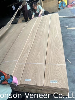 0.4mm Panel White Oak Wood Veneer Grade AAA tốt trong kho Crown Cut