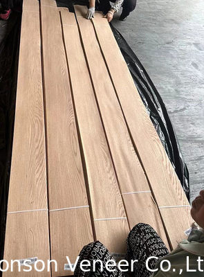 Half Crown Cut American Red Oak Veneer Panel Bàn nội thất cửa hạng AA