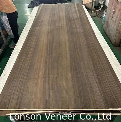 0.5mm Quarter cut Smoked European Oak Wood Veneer 250cm Length For Furniture