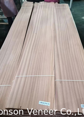 1MM đồ nội thất Sapele gỗ veneer Sapelli tấm cắt phẳng AA