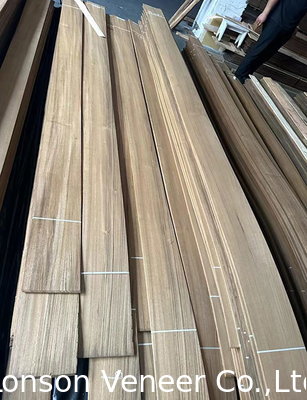 0.40MM Quarter Cut Burma Teak Wood Veneer cho đồ nội thất bảng sang trọng