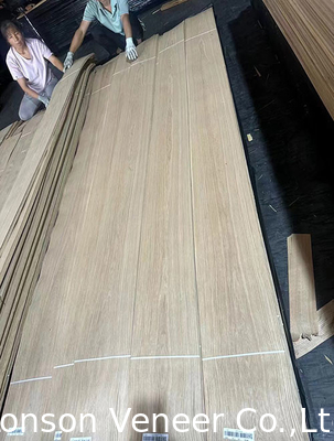 Lonson White Oak Wood Veneer Crown Cut Panel Grade A Độ dày 2mm